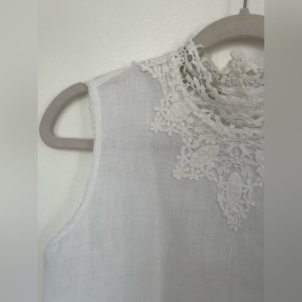 White Linen Blouse